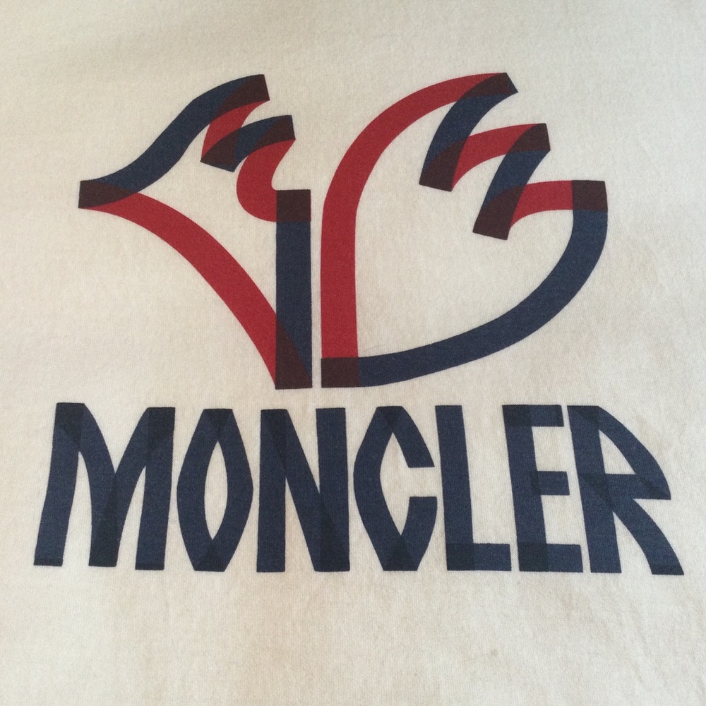 Moncler Maglia White Logo T‑Shirt